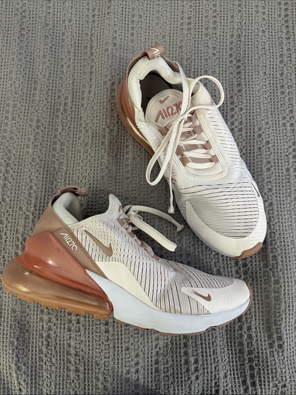 Nike Air Max 270 Coral Stardust Pink White Running Sneaker Sz 9.5 -  [SG]